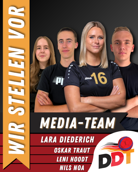 Lara Diederich, Oskar Traut, Leni Hoodt & Nils Noa - Media-Team des Dachverband des deutschen Tchoukball e.V. (Foto: privat)
